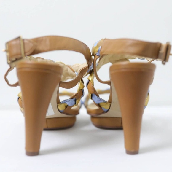 Farylrobin Tan and Gold Braided Heels - Picture 3 of 8